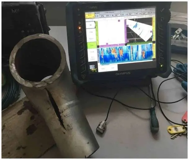 NDT inspection equipment in use